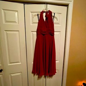 DJ Summers Red backless evening dress